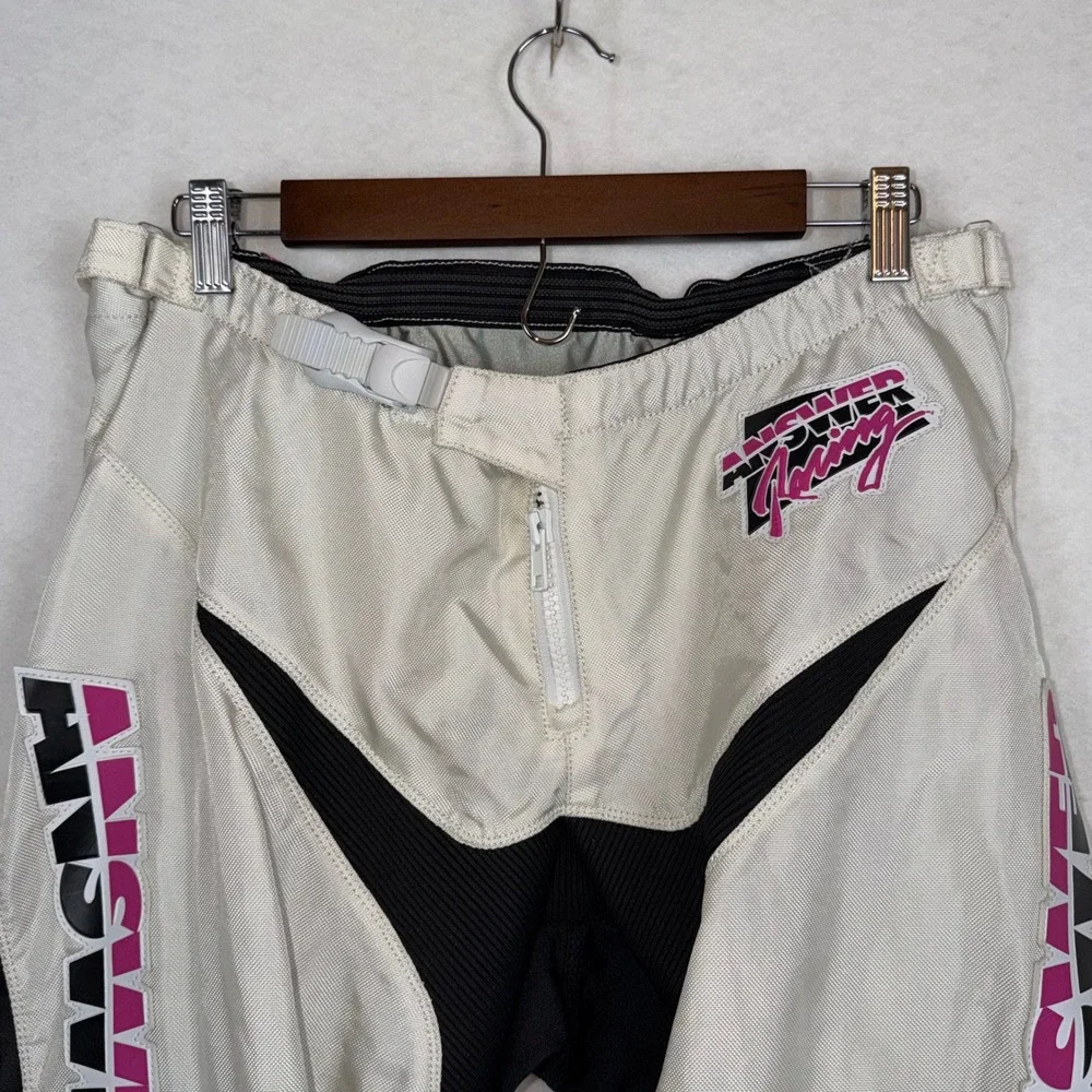 Answer Racing Motocross Pants Mens 30 Pink White Black MX Dirt Bike Riding Gear
